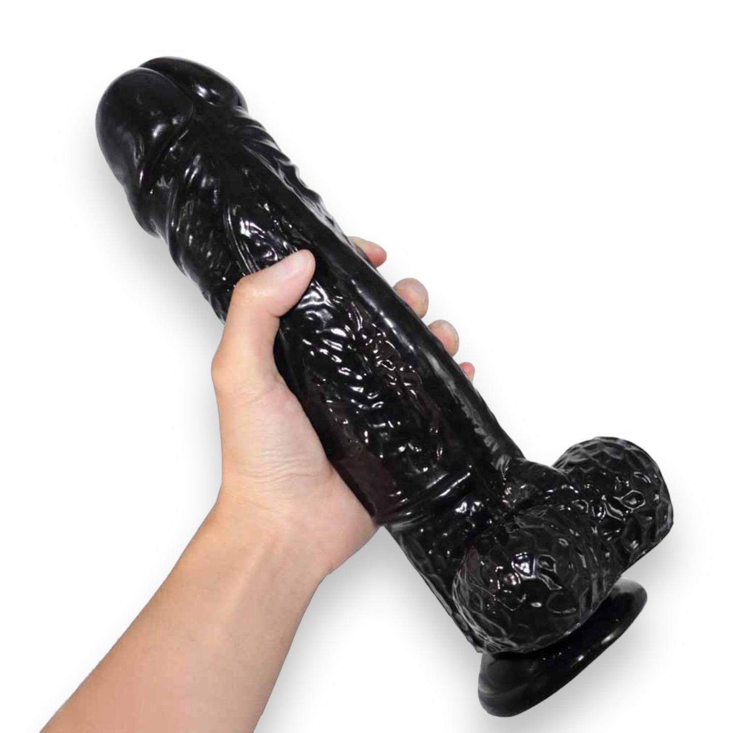 Power Escorts - BR227 - Black - Monster John XL Mega Realistic Dildo - 30 CM / 11,8 Inch