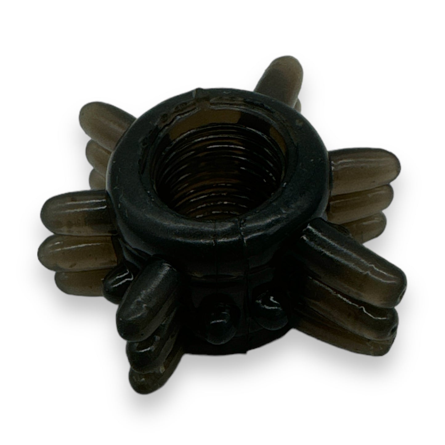 Power Escorts - BR290 - 60 pcs In Clear Jar Texture Cockring - Black - Extra Stretchable