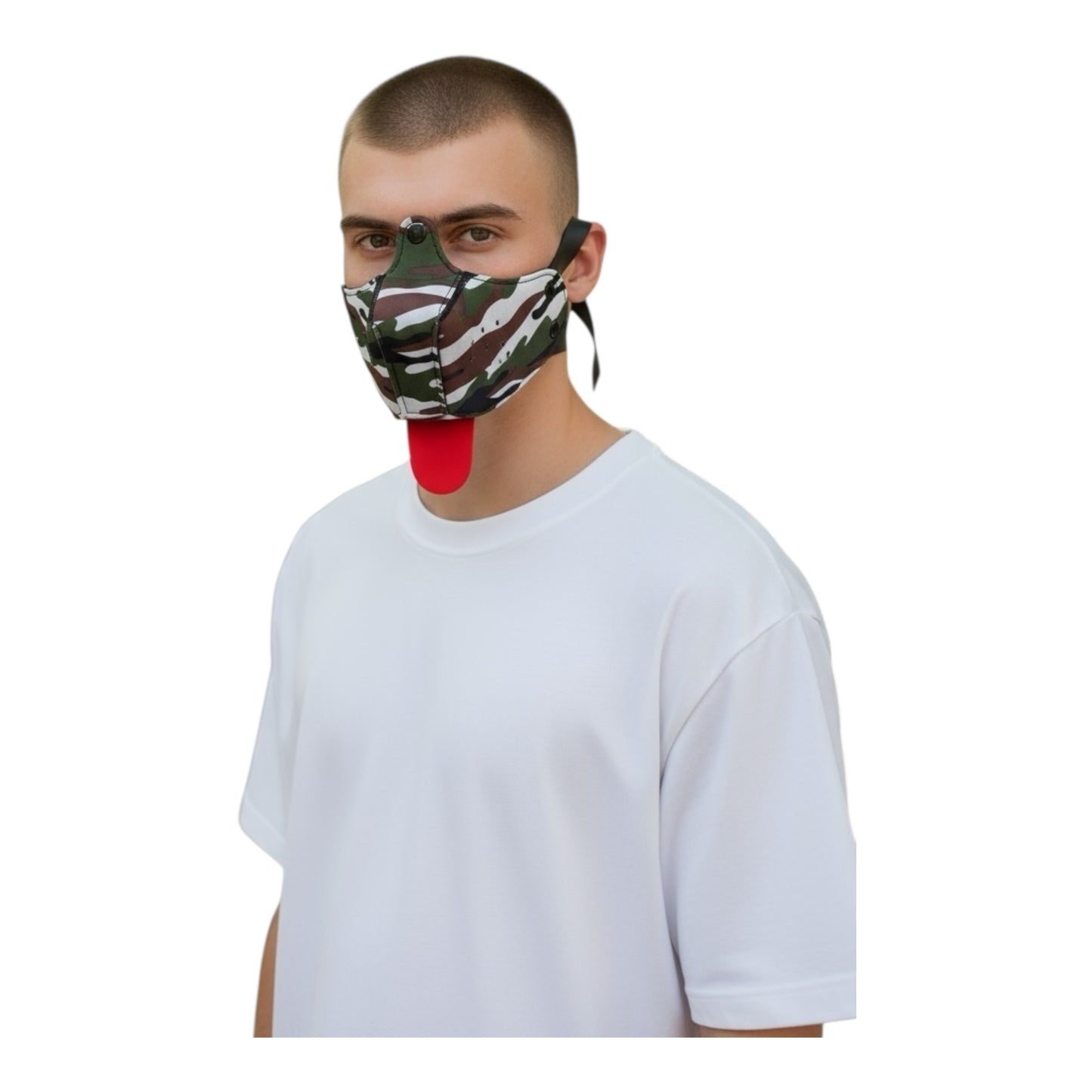 Kinky Pleasure – KPPP006 – Puppy Play Dog Mask – Smaller Size – Camo Green Edition