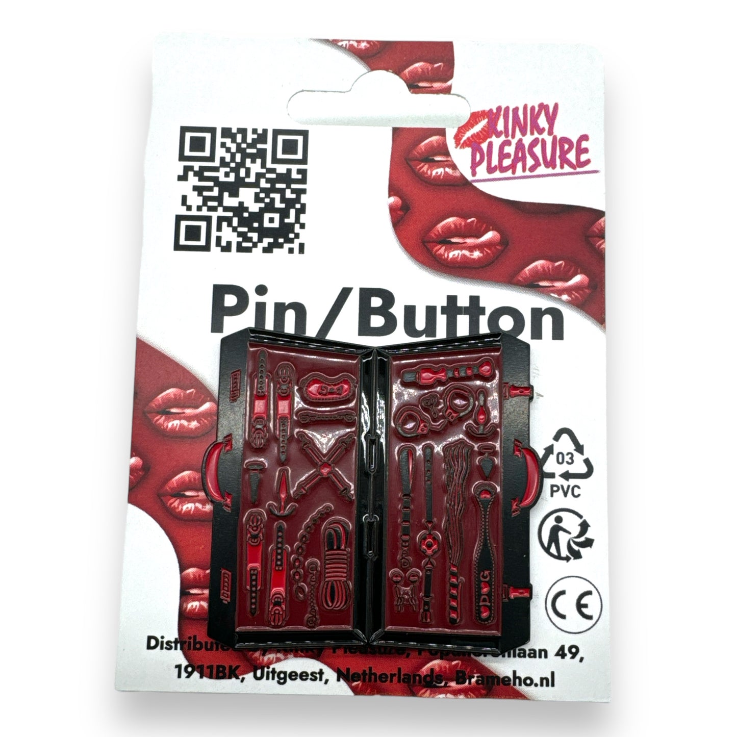Kinky Pleasure - KPB068 - Badge / Pin - Bondage Box 5.2x5cm