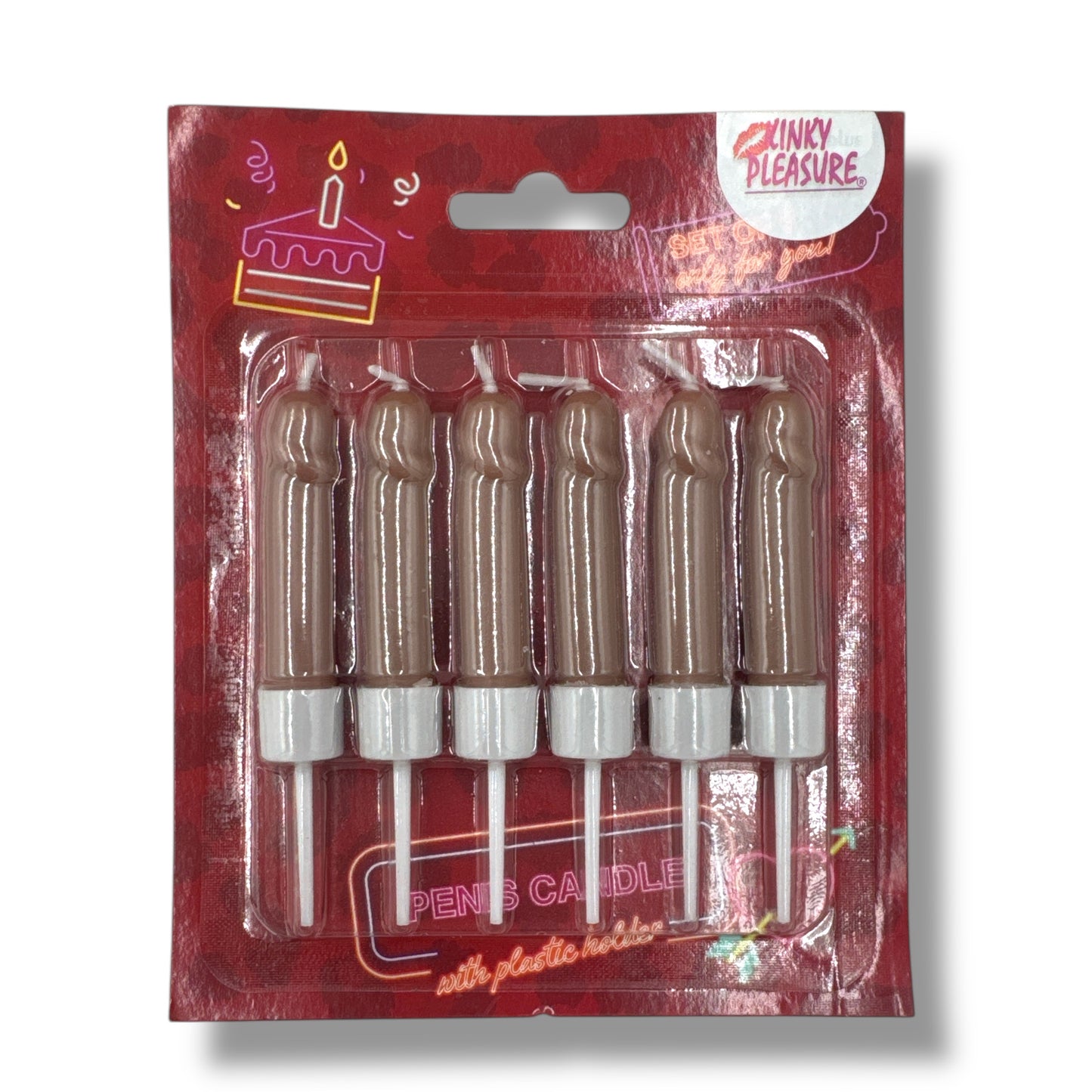 Kinky Pleasure - OB137 - Penis Candles 6 Pieces 2 Colours
