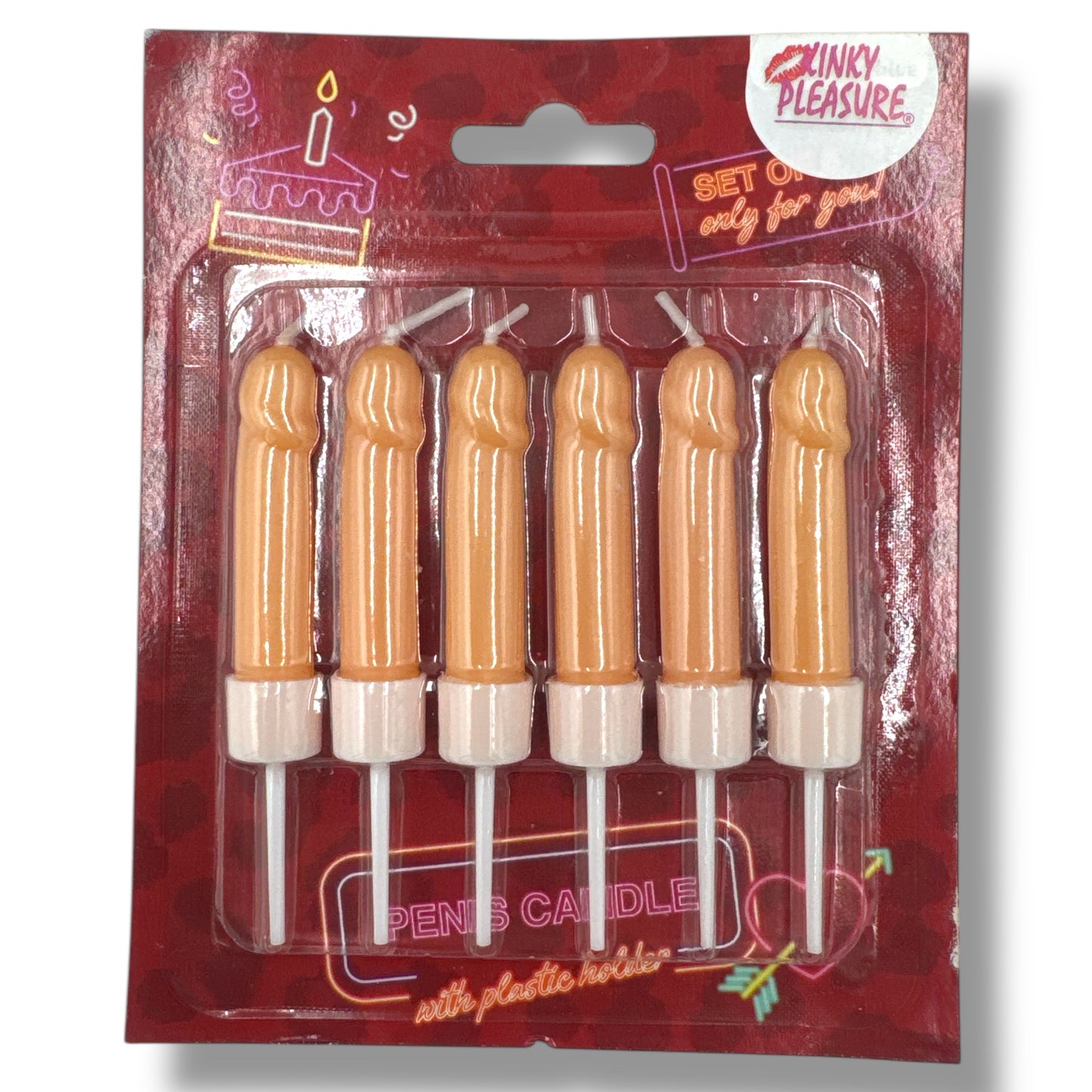 Kinky Pleasure - OB137 - Penis Candles 6 Pieces 2 Colours