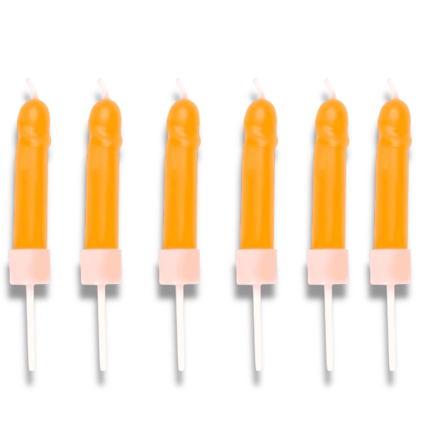 Kinky Pleasure - OB137 - Penis Candles 6 Pieces 2 Colours