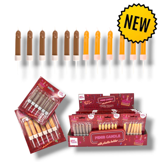 Kinky Pleasure - OB137 - Penis Candles 6 Pieces 2 Colours