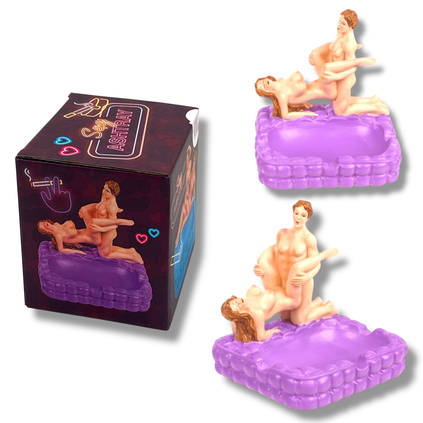 Kinky Pleasure - OB153 - Sexy Fucking Couple Ash Tray - Purple