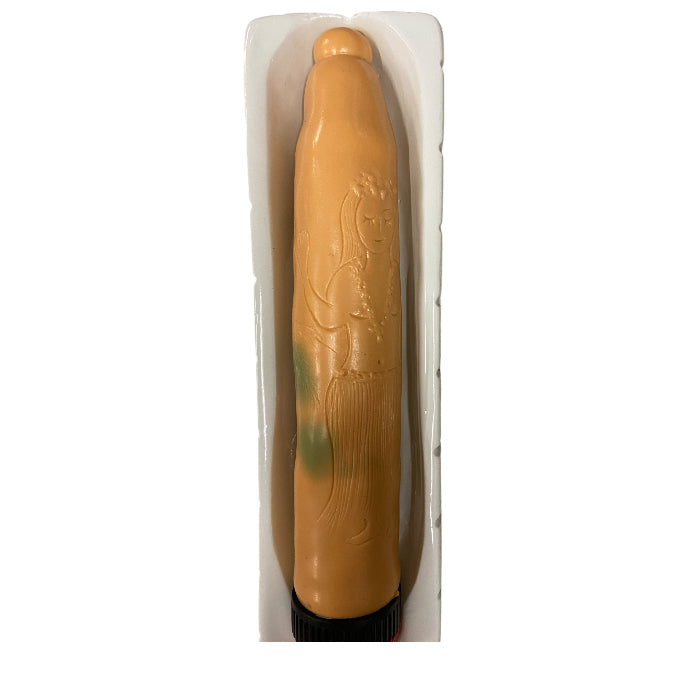 Super Satisfaction Realistic Vibrator – Ribbed Top | Flesh 18 cm – Blue Box - Club