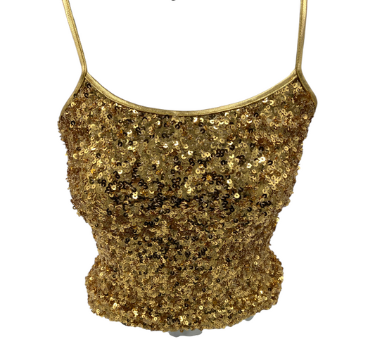 Kinky Glitter Glossy Gold Top