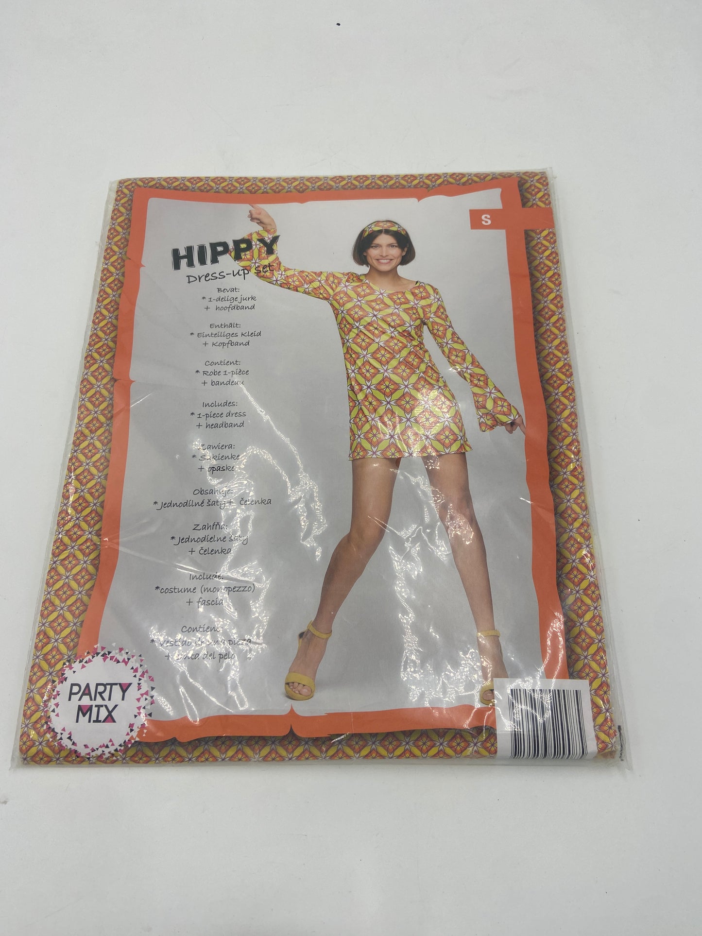 Sexy Ibiza Mini Dress with Matching Headband – Yellow Hippy Style Size S / M / L