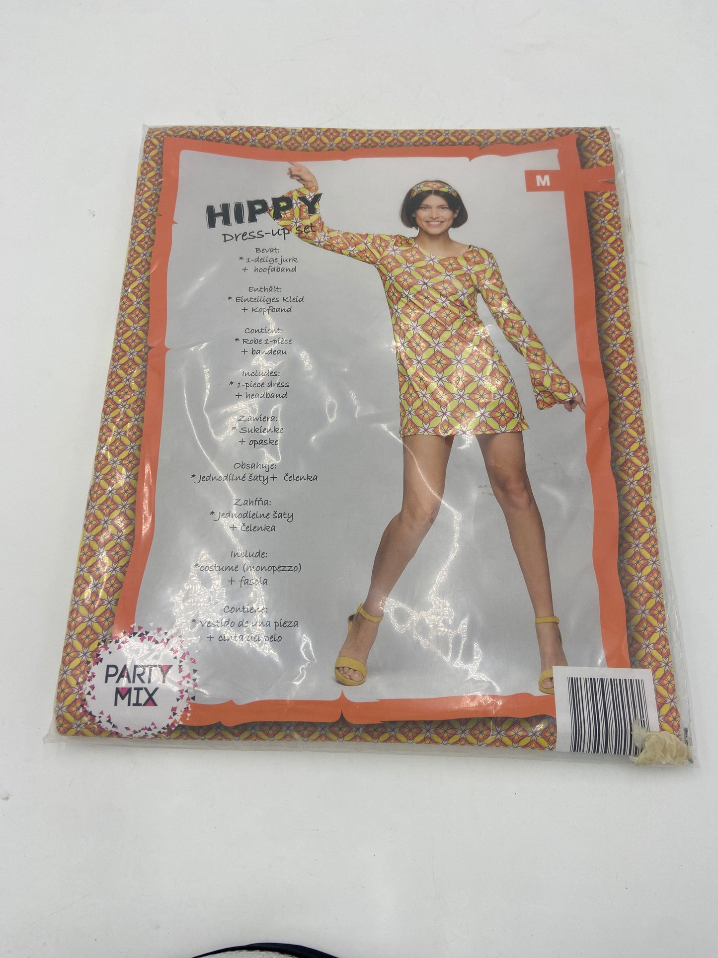 Sexy Ibiza Mini Dress with Matching Headband – Yellow Hippy Style Size S / M / L