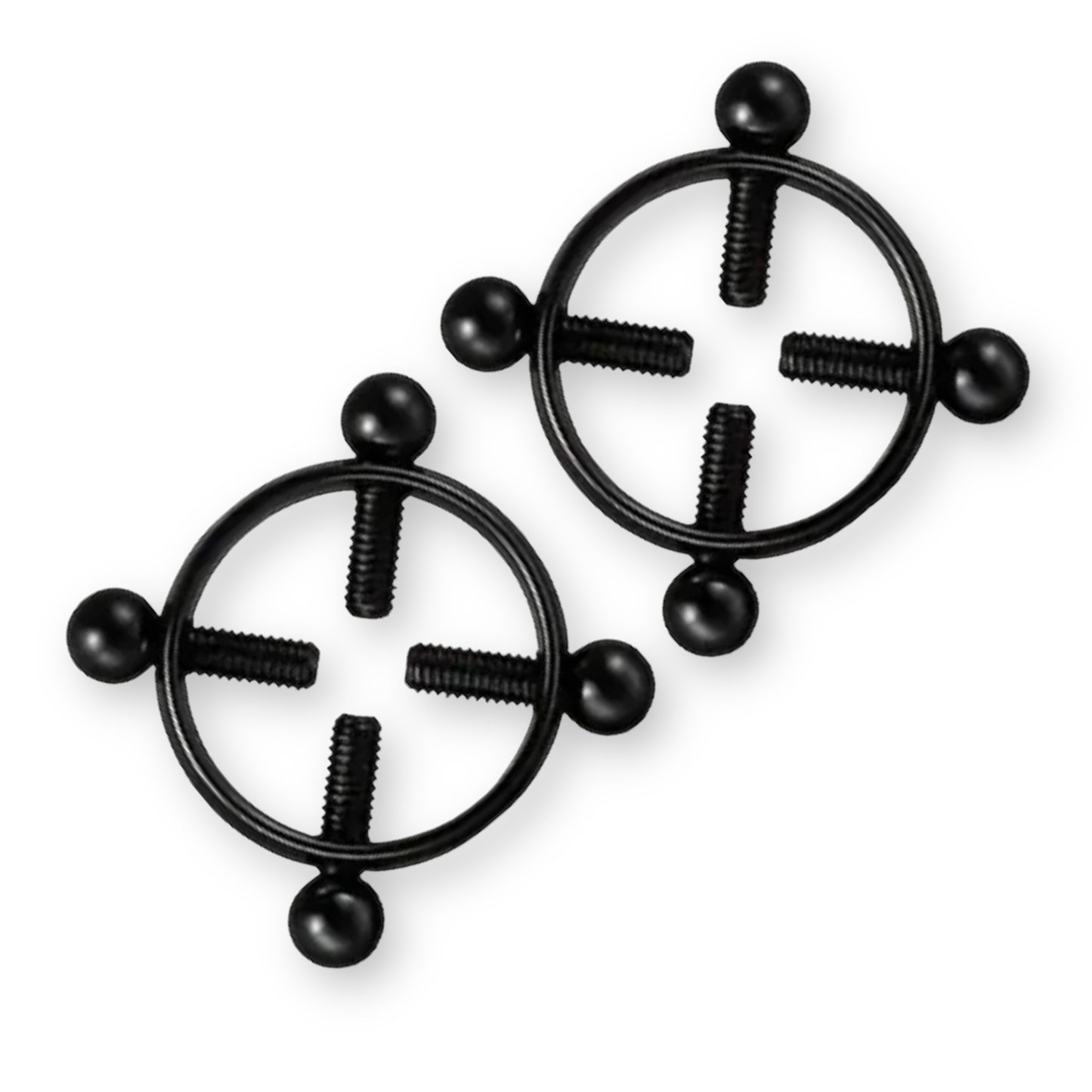 Kinky Pleasure - NC07- Double Trouble - Kinky Clamps - 7 Colours - Heavy version - Nipple clamps - Stylish Colourbox