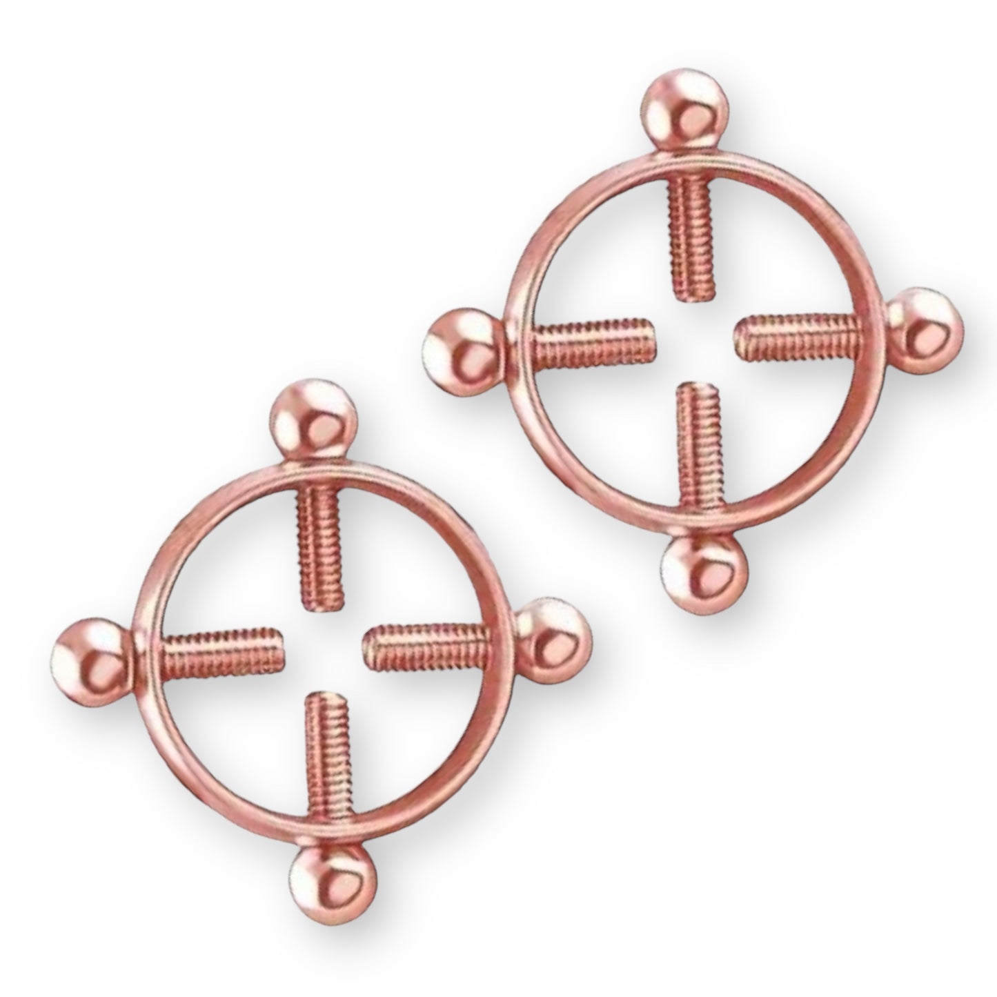 Kinky Pleasure - NC07- Double Trouble - Kinky Clamps - 7 Colours - Heavy version - Nipple clamps - Stylish Colourbox