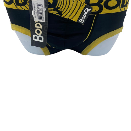BodyQ Male Lingerie - Sexy Men’s Underwear Boxer – Black Yellow - S/M/L/XL