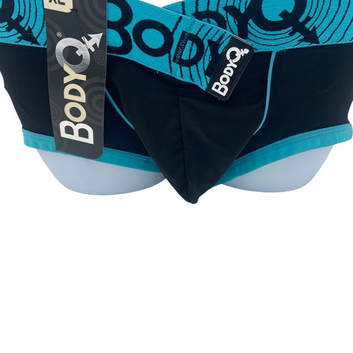 BodyQ Male Lingerie - Sexy Men’s Underwear Boxer – Black Aqua - S/ M / L / XL