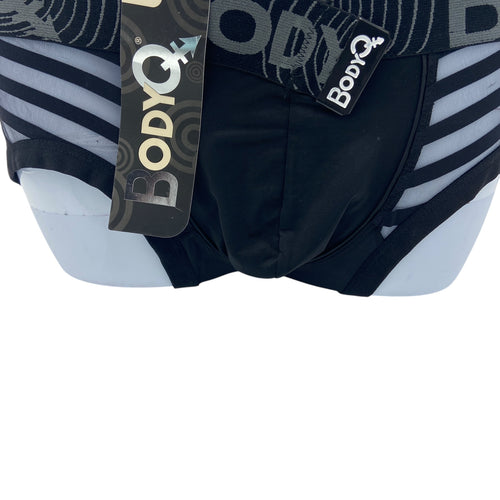 BodyQ Male Lingerie - Sexy Men’s Underwear Boxer – Black Net - S/ M/ L