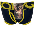 BodyQ Male Lingerie - Sexy Men’s Underwear Boxer – Black Yellow With Access - S - L