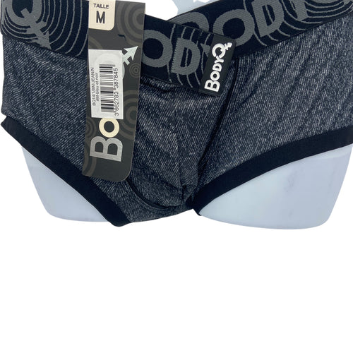 BodyQ Male Lingerie - Sexy Men’s Underwear Boxer – Grey Black - S M L XL