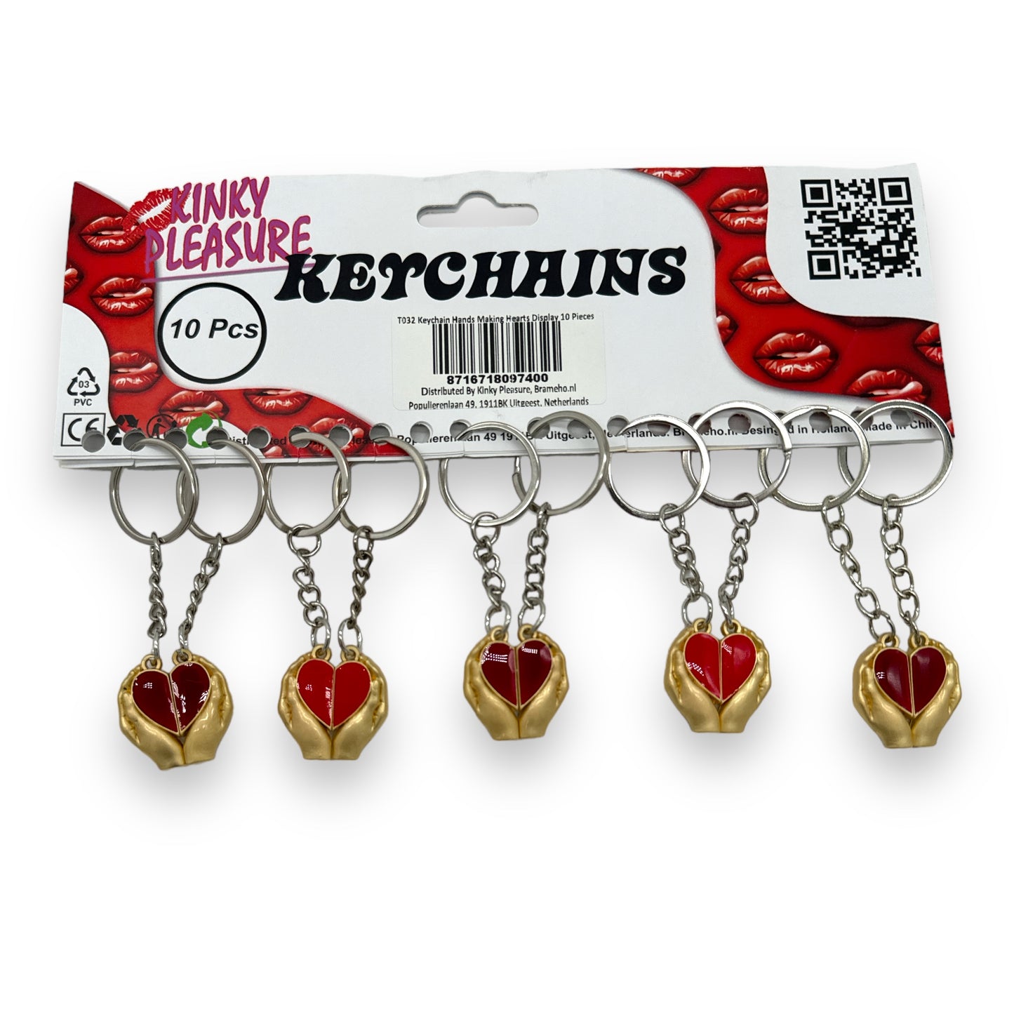 Kinky Pleasure - T032 - Keychain Hands Making Heart