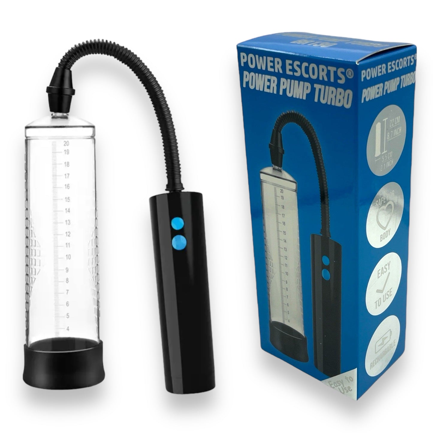 Power Escorts - BR130 - Power Penis Pump Turbo - Automatic Penis Pump - Rechargeable