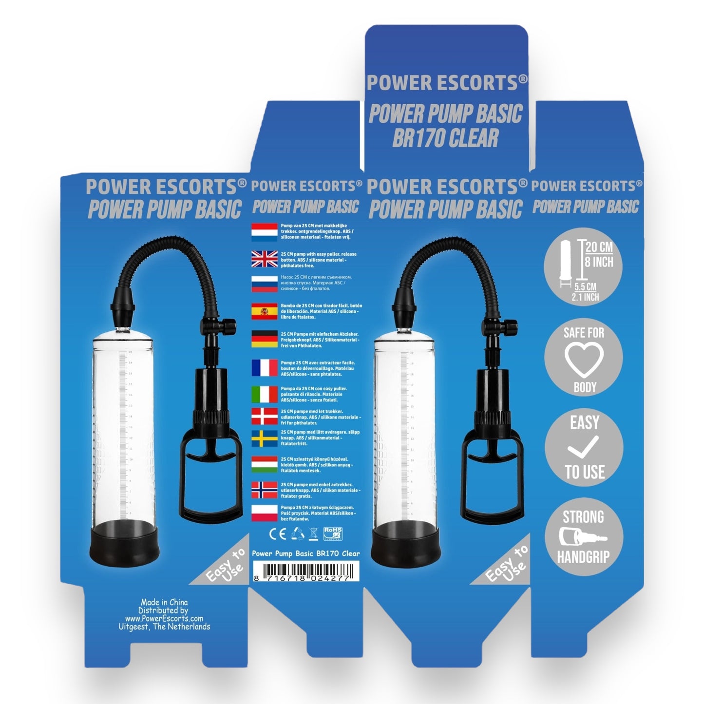 Power Escorts - BR170 Clear - Power Pump Basic - Penis Pump - Transparant