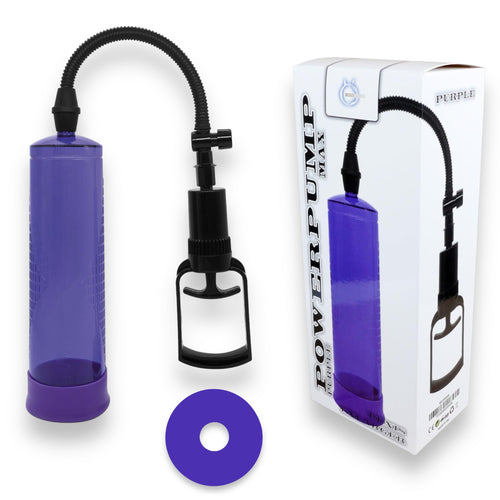 Boysoftoys - 60-00009 - Power Pump Max Purple - Penispump with strong hand grip - size 22 cm - dia box 6,9 cm