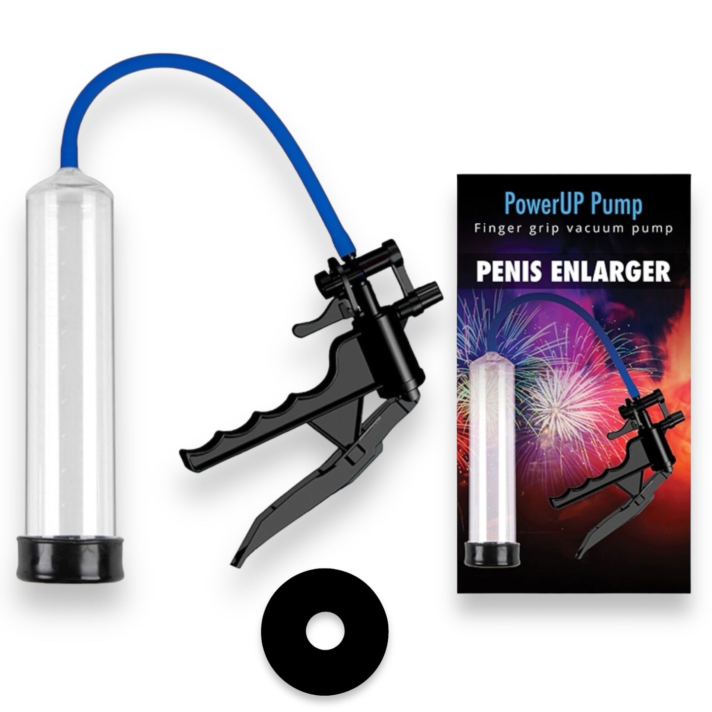 Argus Man PowerUp Pump - Penis Enlarger - Finger Grip Vacuum Pump - 20 cm dia 6,5 cm - AT1045