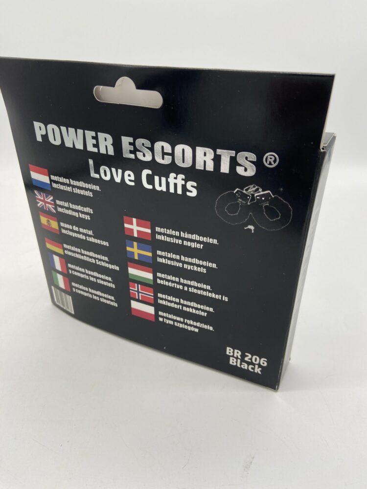 Power Escorts - BR206 White Furry Hand cuffs