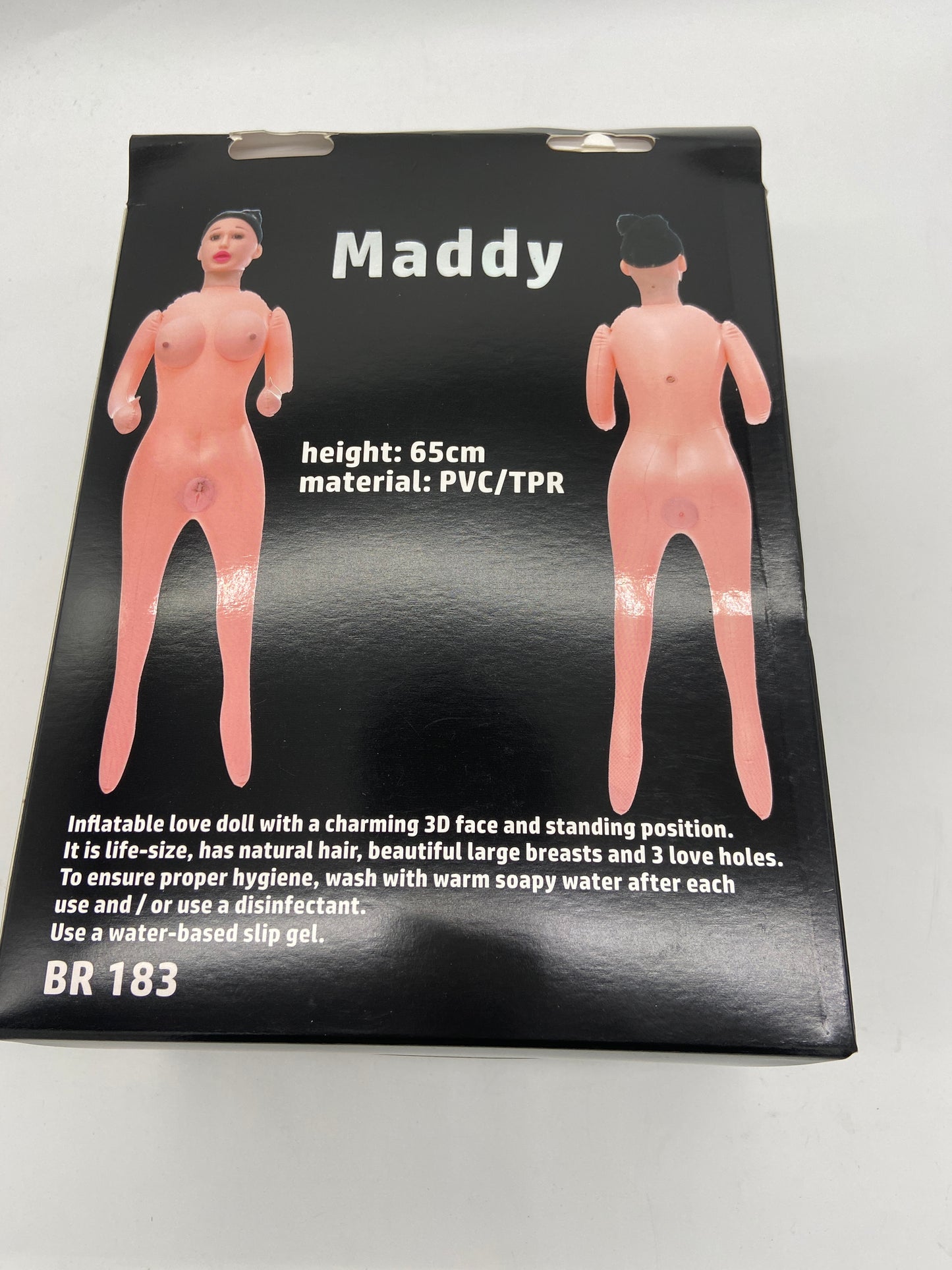 Power Escorts - BR183 - Maddy Blow Up Doll - 3D Face / 3D Big Tits / 3D Pussy / 3D Anal - Big Size 150 CM Inflatable doll - Real Skin Pussy