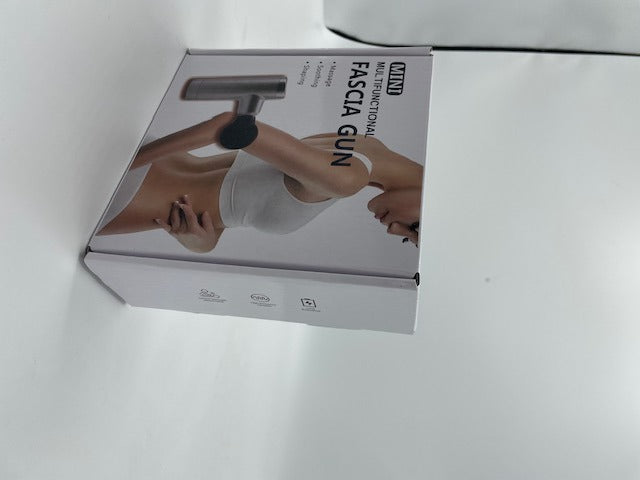 Power Escorts - FG01 - Powerfull - Fascia Massage Gun - Mini Massage gun - Rechargeable - 1 extra exchangeable Intim part - must for horny female or male and must for all sports woman or man - extra Intim Attachment - ideal for sporters - Trendy Silver