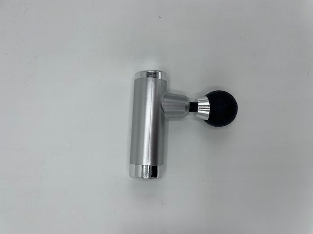 Power Escorts - FG01 - Powerfull - Fascia Massage Gun - Mini Massage gun - Rechargeable - 1 extra exchangeable Intim part - must for horny female or male and must for all sports woman or man - extra Intim Attachment - ideal for sporters - Trendy Silver
