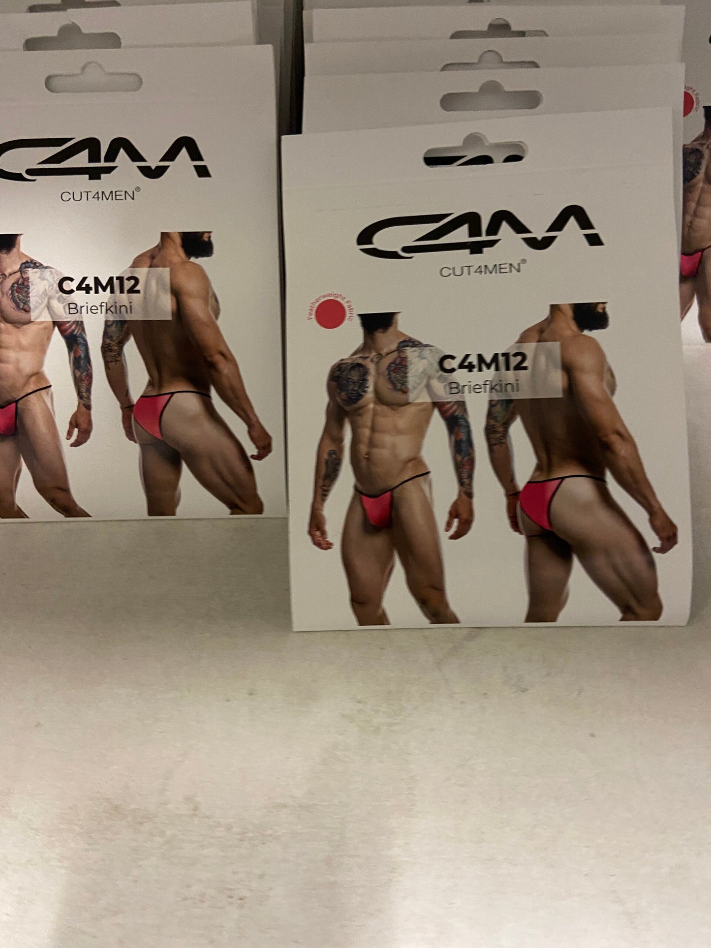 CUT4MEN - C4M12 - Briefkini Men Underwear - Red - 4 Sizes - 1 Piece