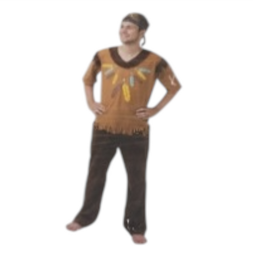 Sexy Native-Inspired Indian Roleplay Costume – Spicy Blouse & Pants Set - Size M