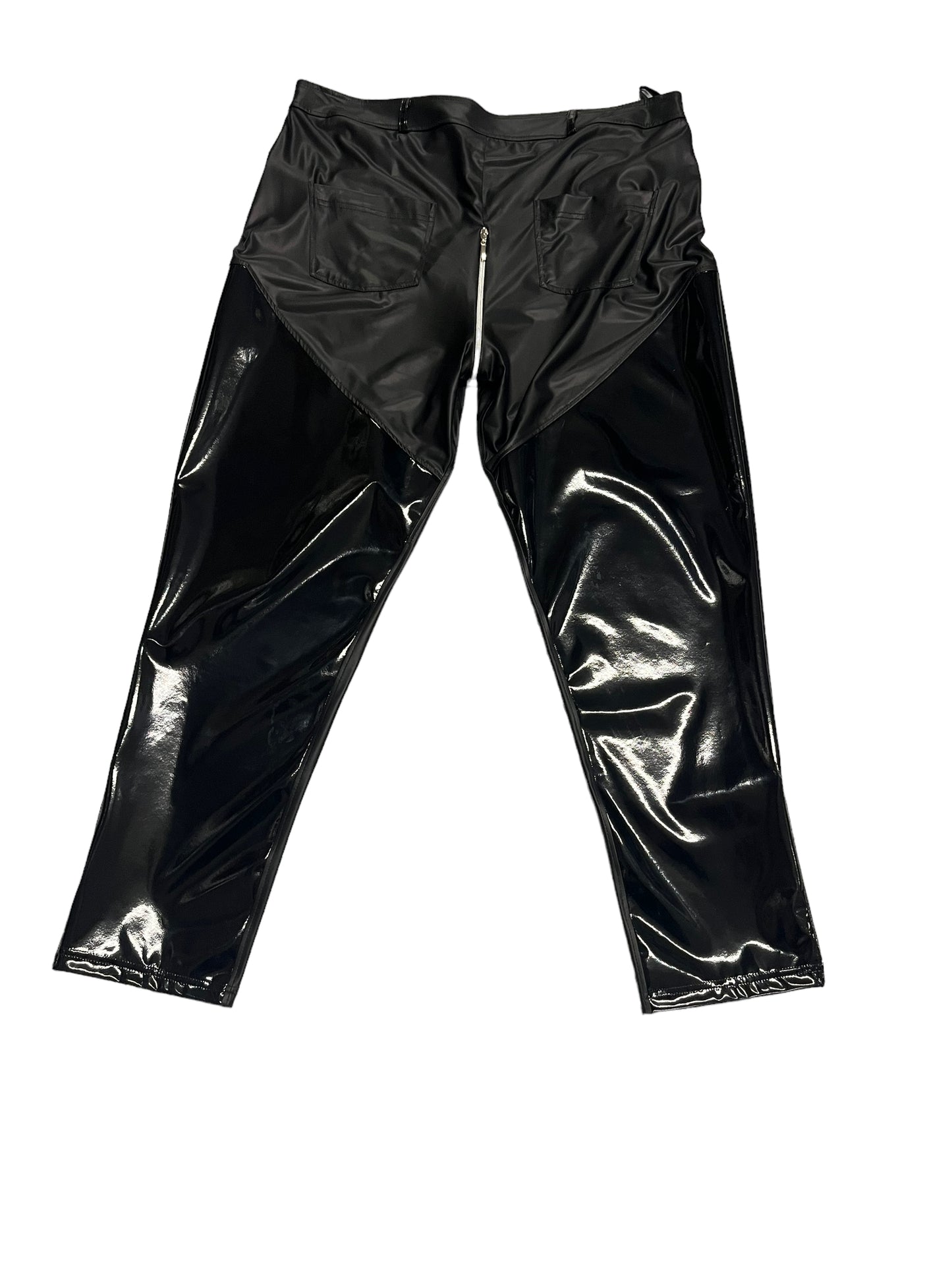 Noir - LL110 - Black Long Pants With Zipper - Size 5XL