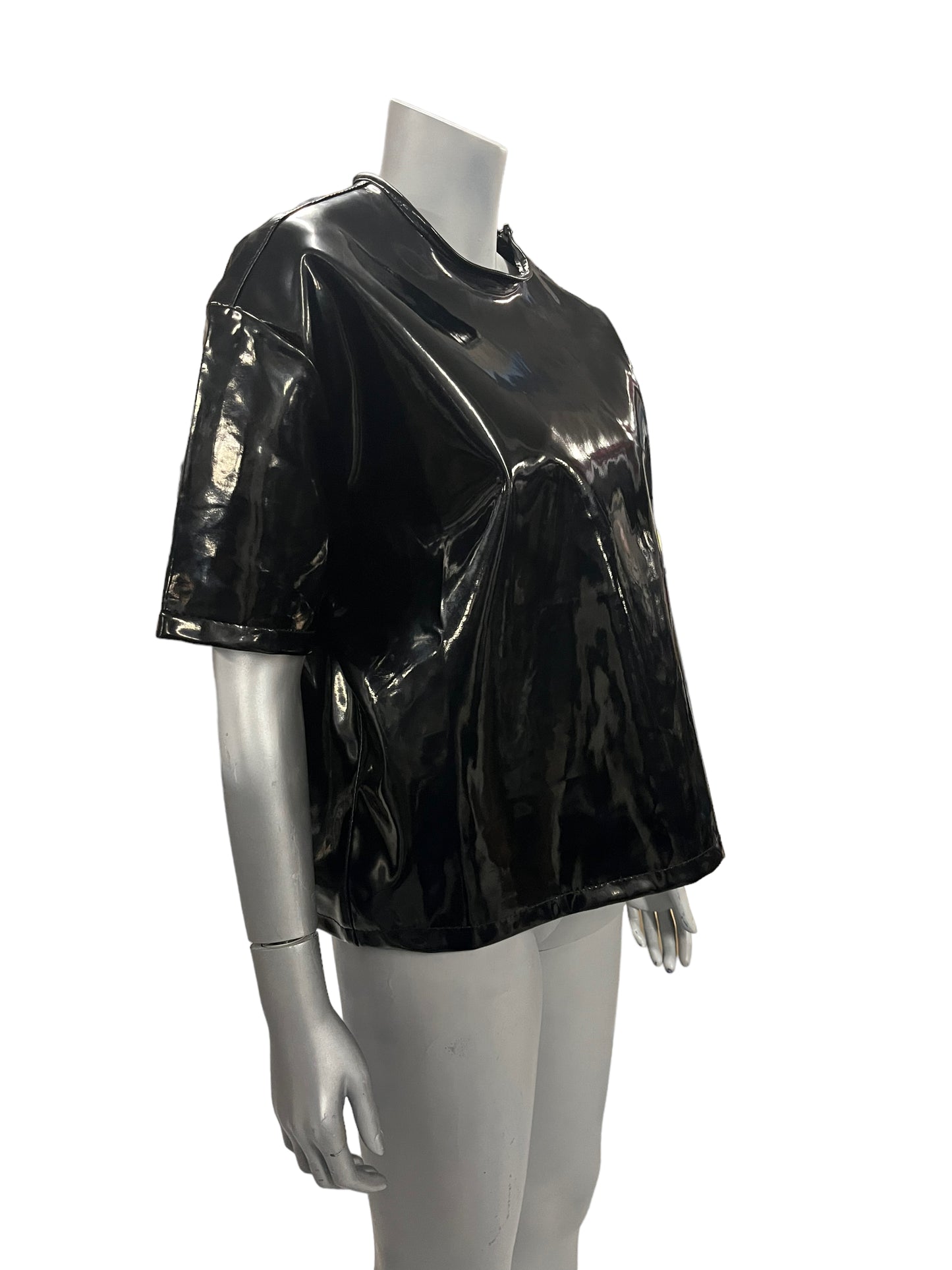 Fashion World - LL114 - Black Shirt With Side Zipper - Size XL