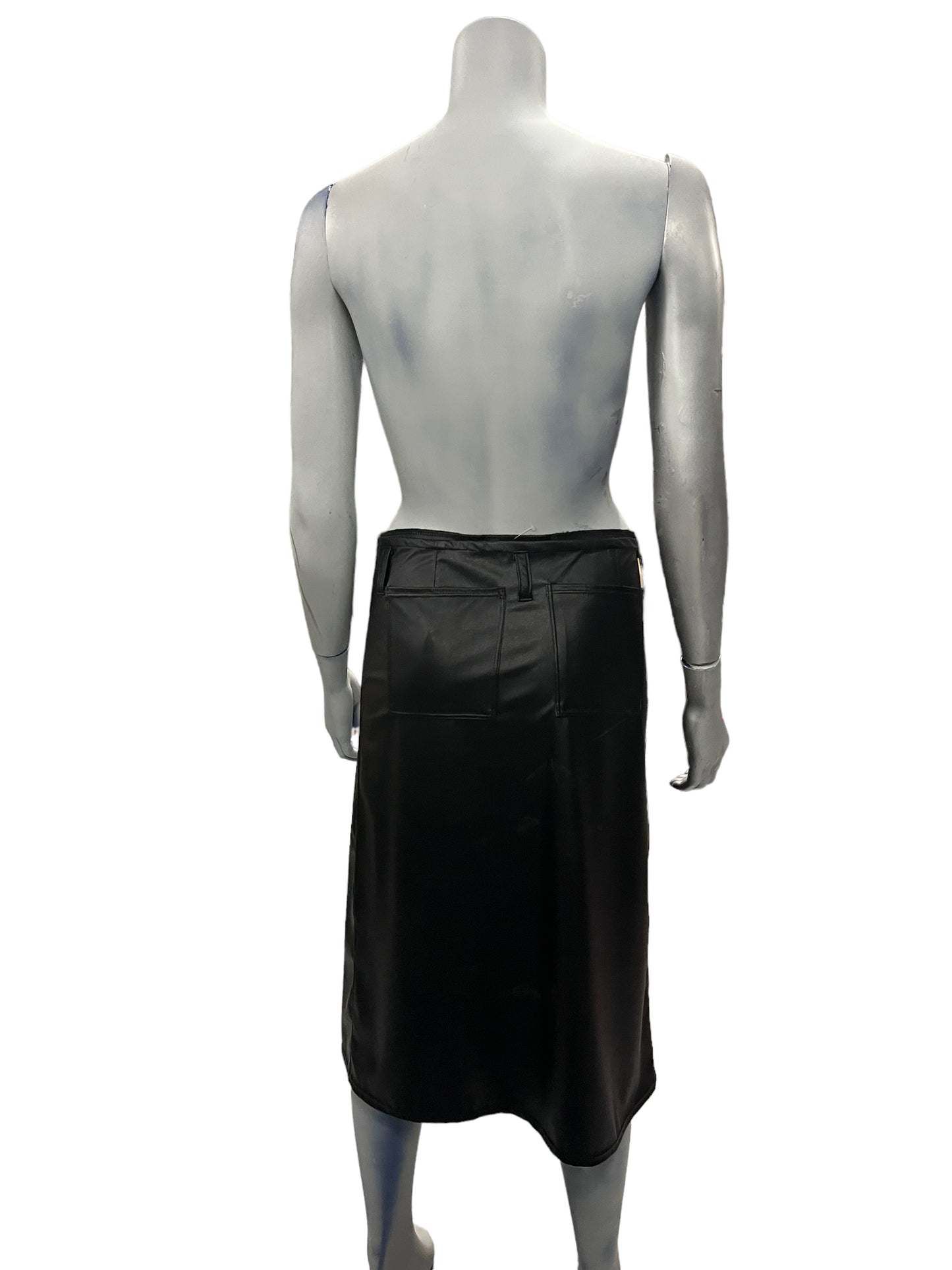 Peter Domenie - LL138 - Provocative Black Skirt - with Belt and Zipper - Size S