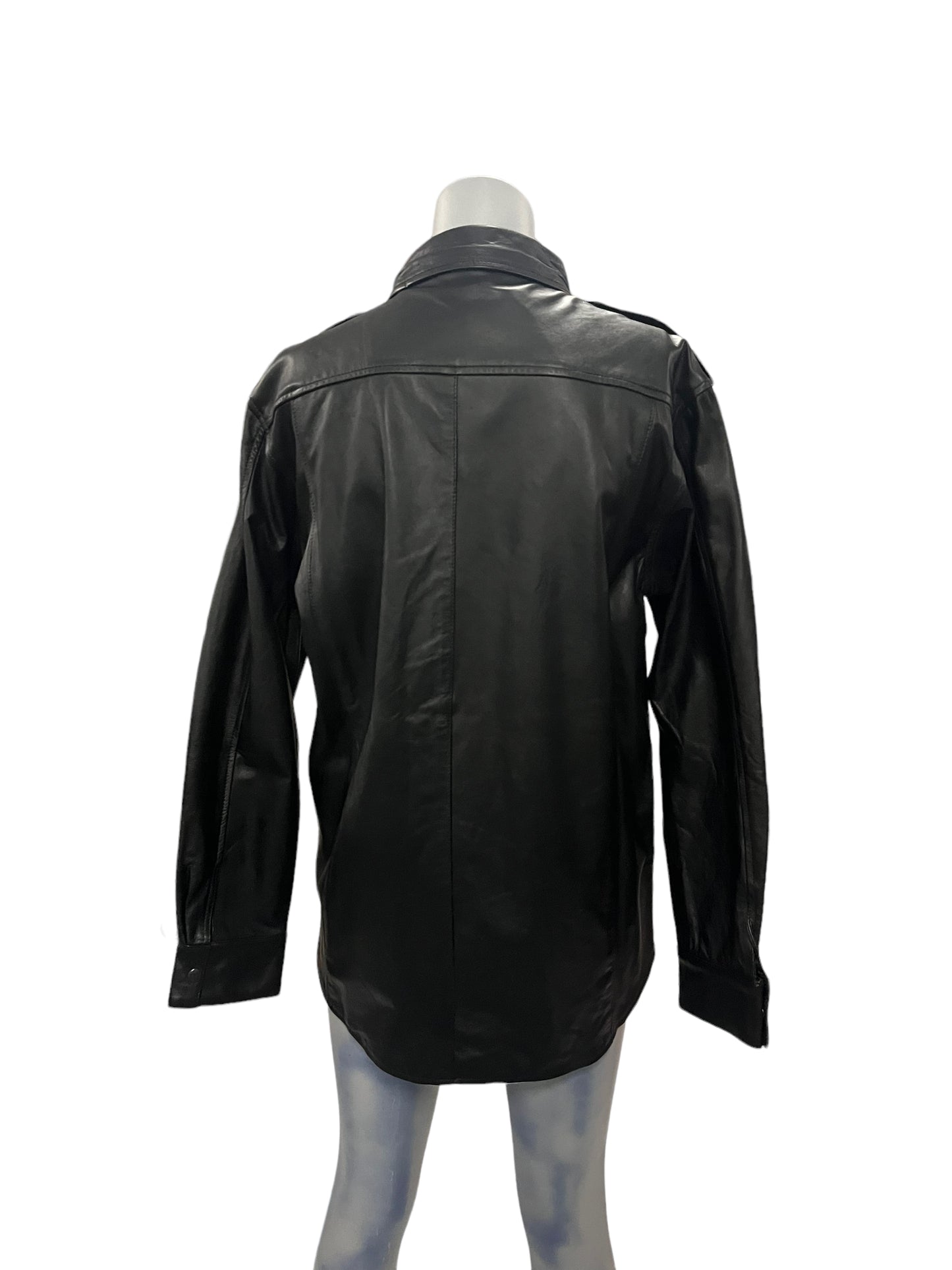 Fashion World - LL140 - Provocative Black Leather Jacket Size XL