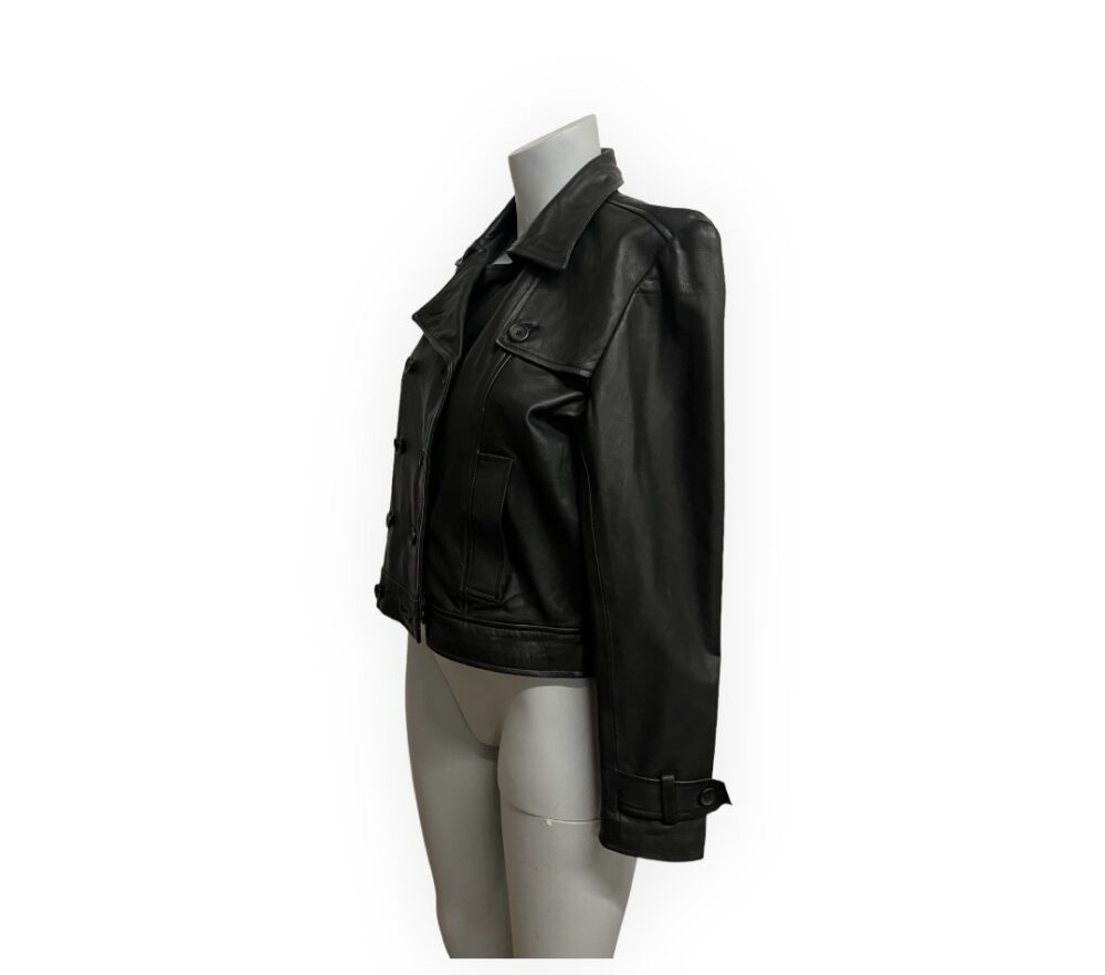 Peter Domenie - Glossy vinyl skirt adjustable with metal pins - Size S - LL141