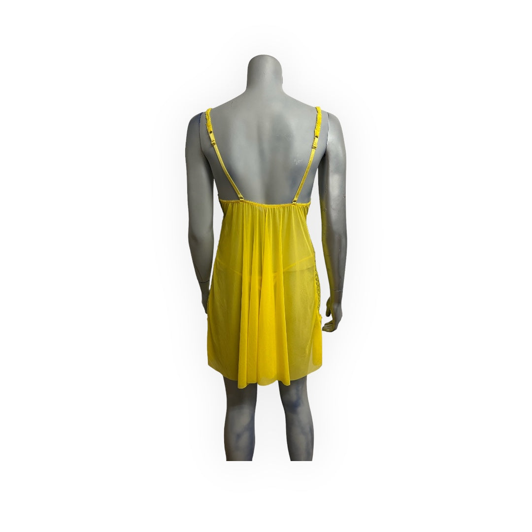 H.Nathalie - LL22 Sexy Lingerie Set - Yellow Lingerie Set - Size L
