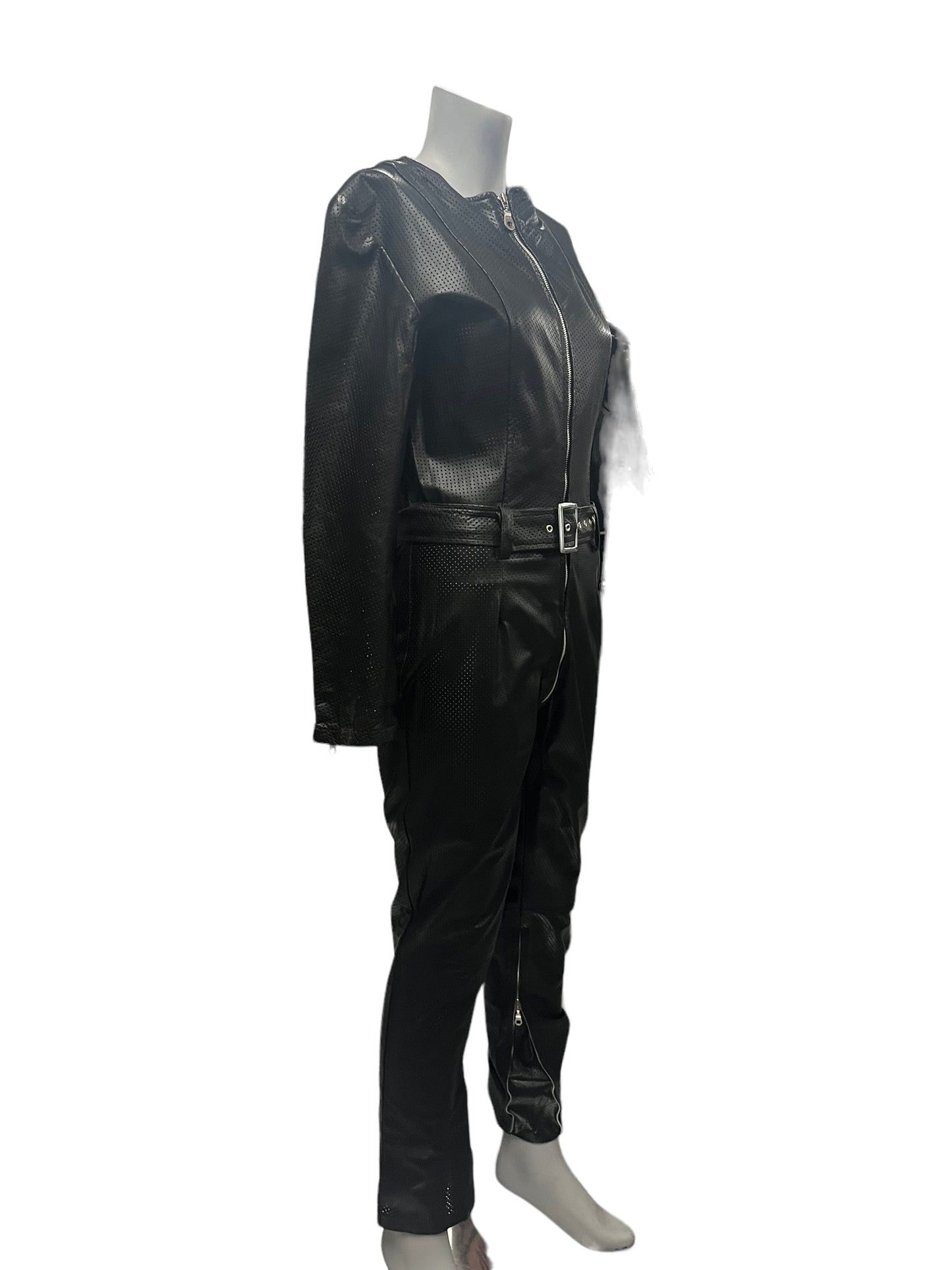 Fashion World - LL58 - Black Leather Suit - Size M