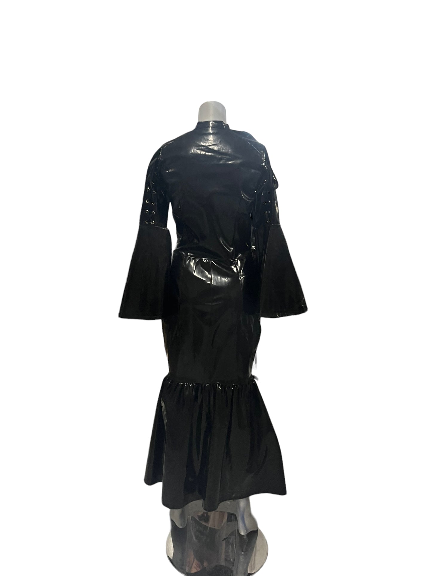 Fashion World - LL61 - Long Black Dress - Size S