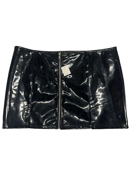 Fashion World - LL66 - Black Leather Skirt