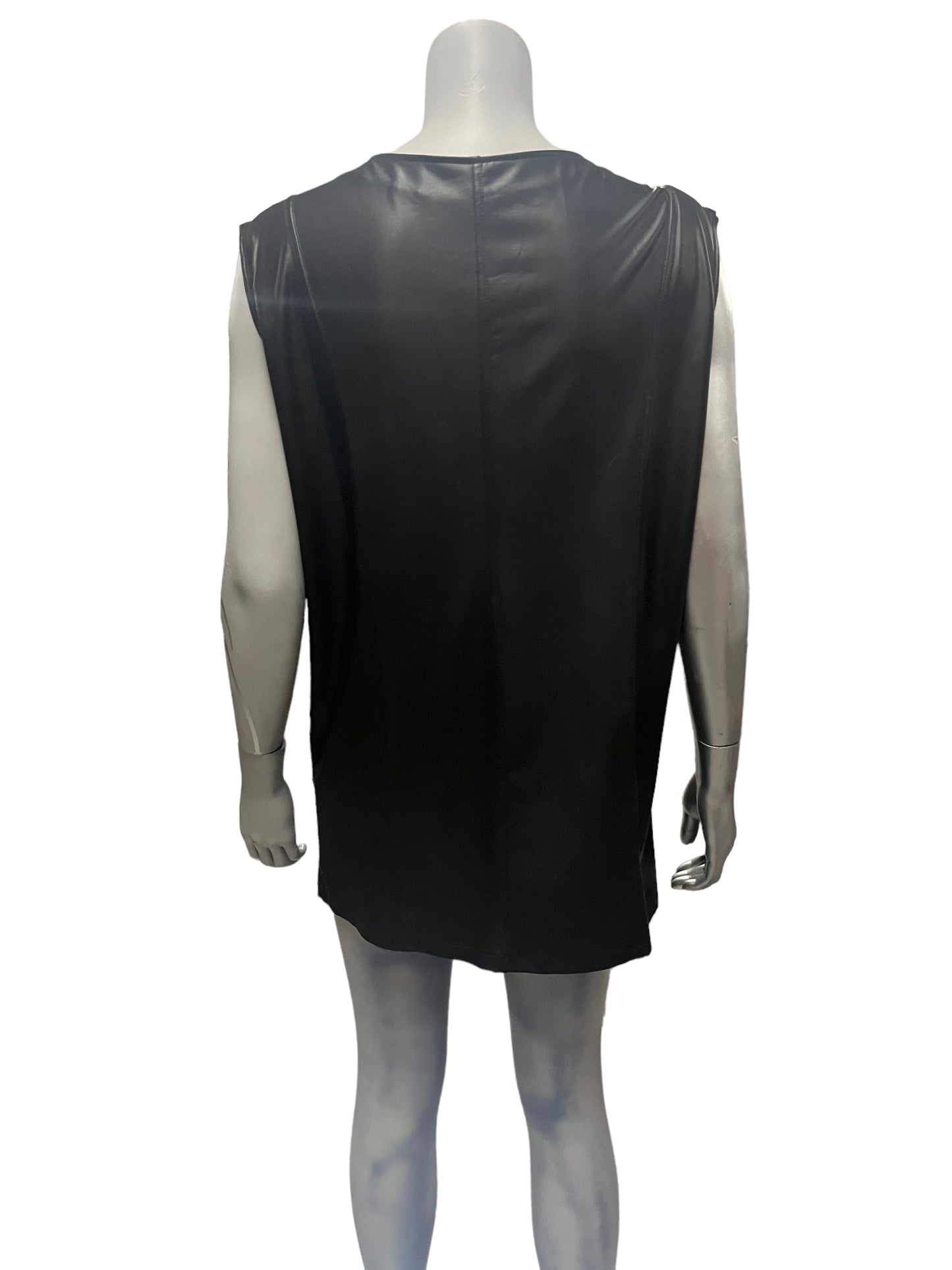 Fashion World - LL79 - Provocative Black Sleeveless Shirt