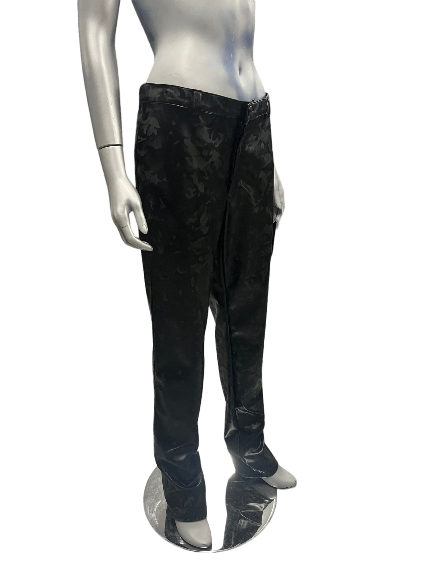 Peter Domenie - LL82 - Black Long Pants With Camouflage Print