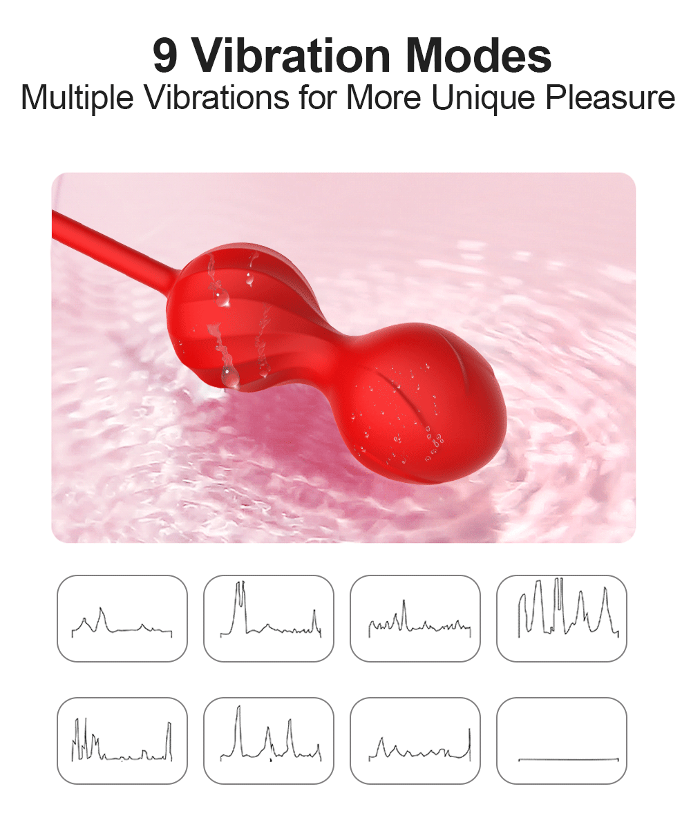 Lovesecret Premium - LS01 - Love Balls - App Controlled Kegel Couples Play - 9 Vibrations - Pink - Giftbox