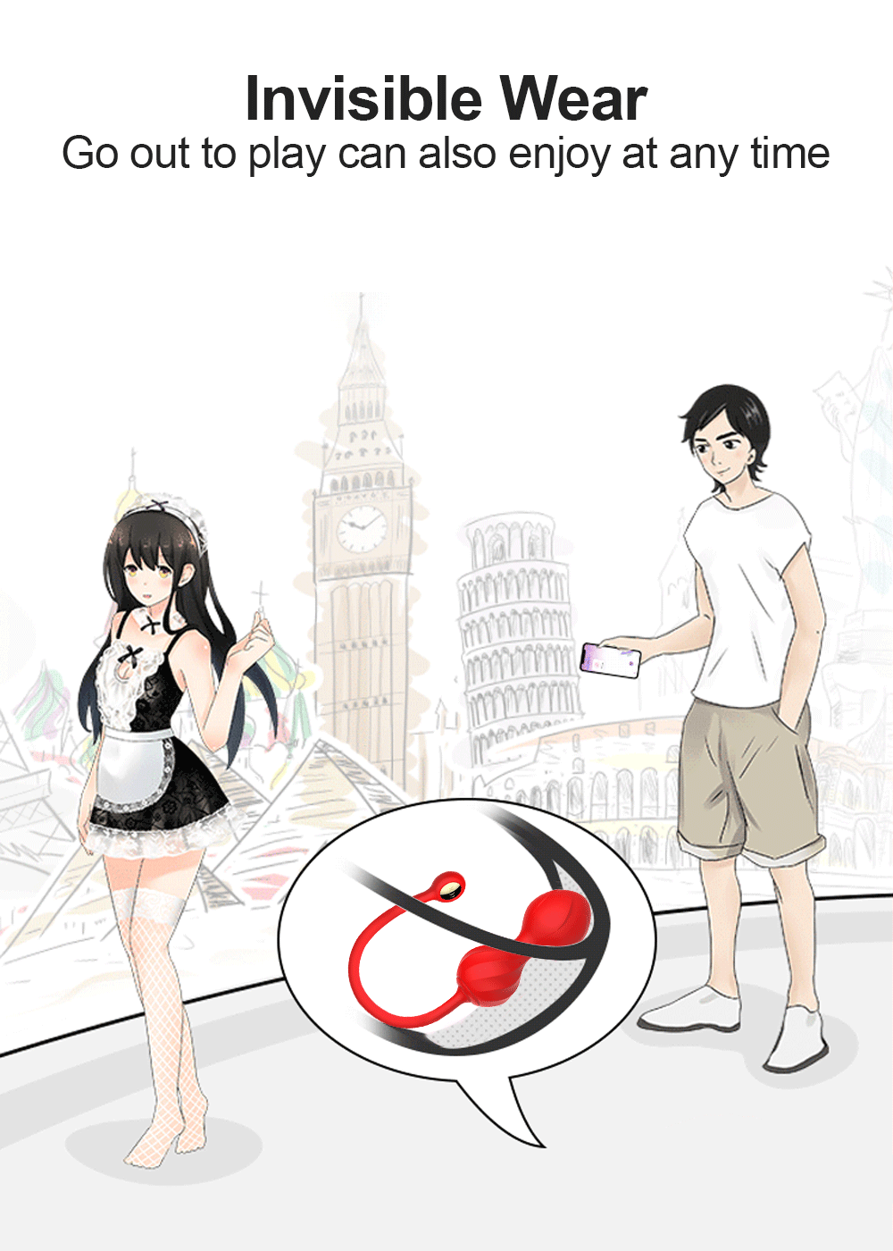 Lovesecret Premium - LS01 - Love Balls - App Controlled Kegel Couples Play - 9 Vibrations - Pink - Giftbox