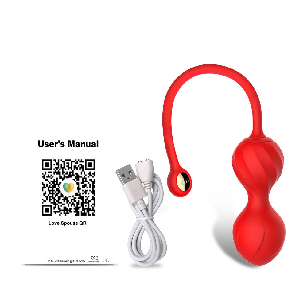 Lovesecret Premium - LS01 - Love Balls - App Controlled Kegel Couples Play - 9 Vibrations - Pink - Giftbox