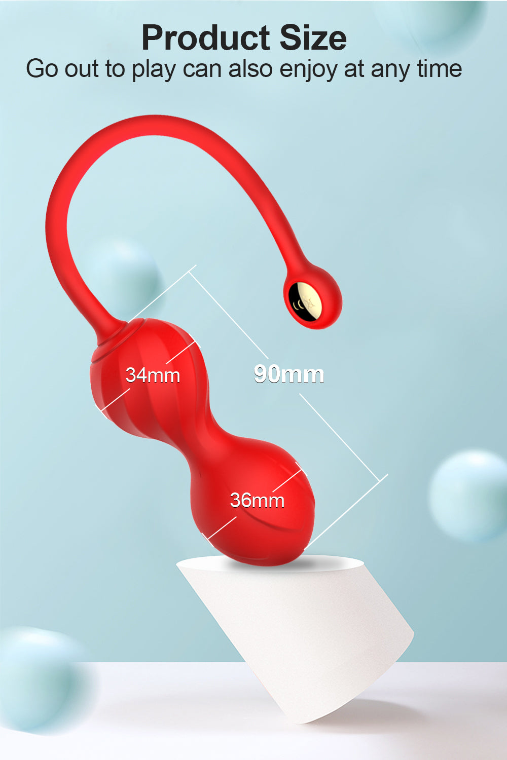Lovesecret Premium - LS01 - Love Balls - App Controlled Kegel Couples Play - 9 Vibrations - Pink - Giftbox