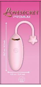 Lovesecret Premium - LS02 - Love Egg - App Controlled Couples Play - 9 Vibrations - Pink