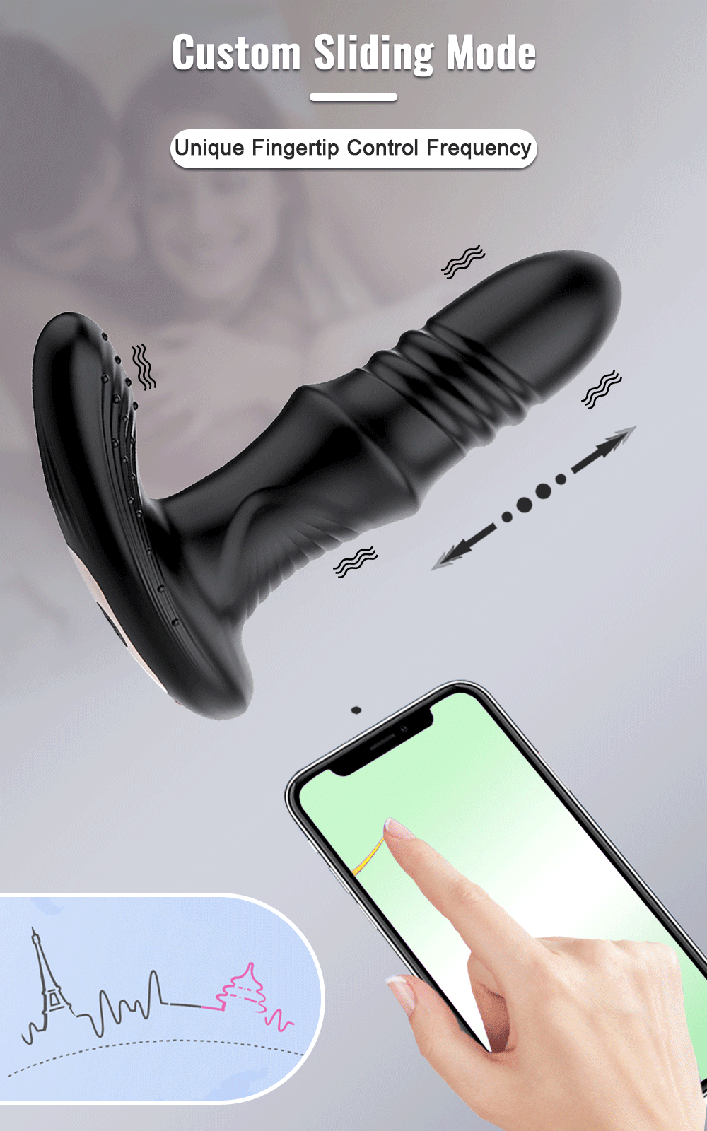 Lovesecret Premium Prostate Massager LS03 – App Controlled - Up & Down - 9 Thrusting / Vibration Modes