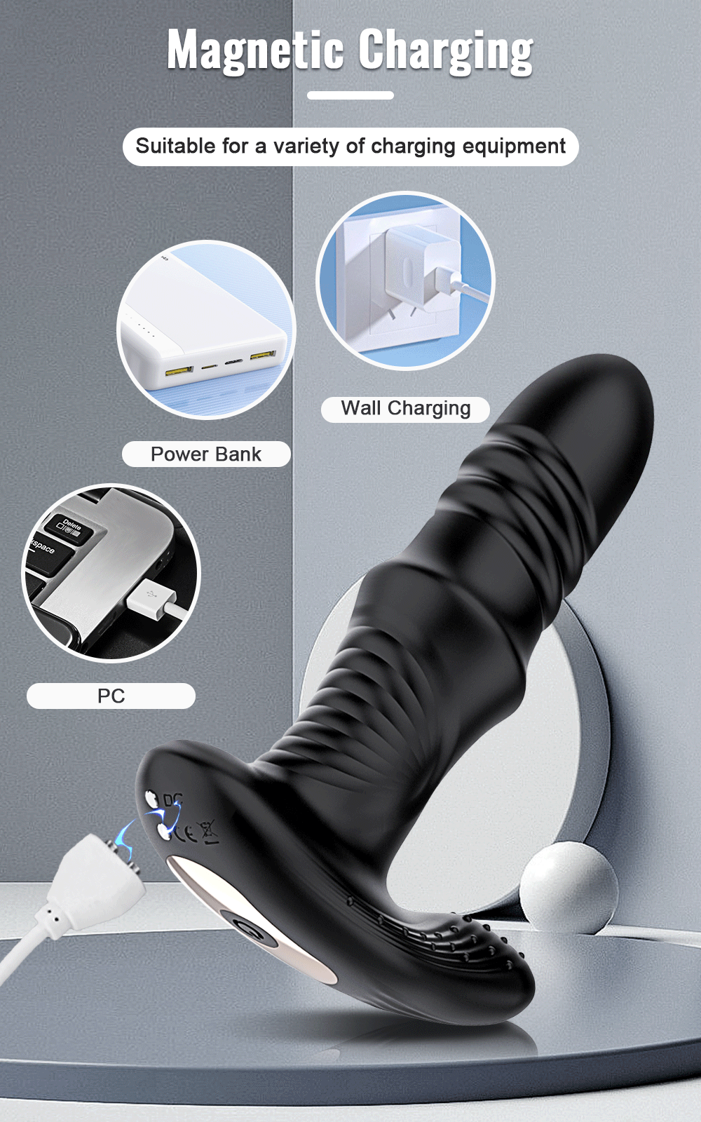 Lovesecret Premium Prostate Massager LS03 – App Controlled - Up & Down - 9 Thrusting / Vibration Modes