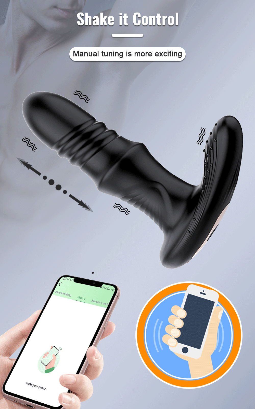 Lovesecret Premium Prostate Massager LS03 – App Controlled - Up & Down - 9 Thrusting / Vibration Modes